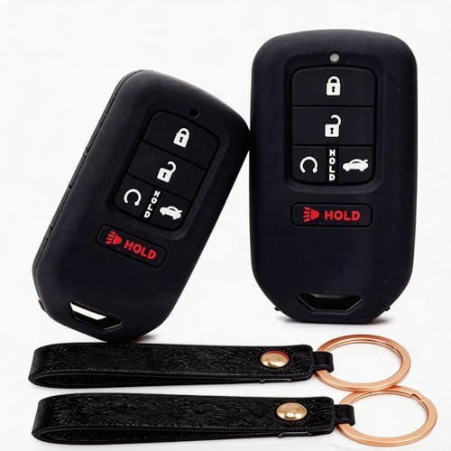 Funda de protección de llave de 360° antiarañazos, carcasa de silicona para llavero Honda CR-V y Pilot