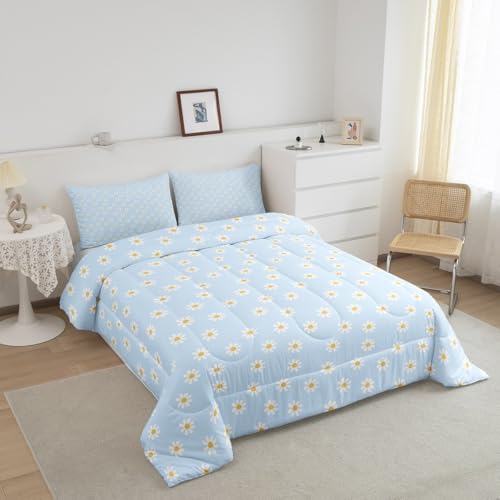 Décoration de chambre pour filles avec parure de lit marguerites