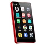 80GB MP3 Player with Bluetooth and WiFi,4-inch Touch Screen MP3 Player with Bluetooth, Spotify, Amazon Music, Audible, Spotify Kids, Pandora, M503Pro Andriod MP4 & MP3 Music Player up to 1TB Red
