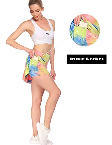 ADOME Womens Athletic Skirt Active Skort Cute Workout Dress for Tennis, Golf, Running, Workout - Thumbnail 5