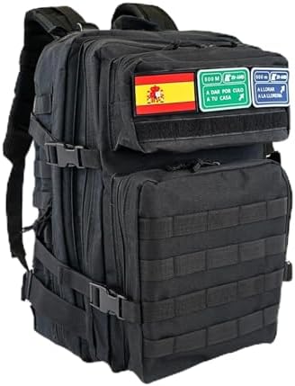 Mochila Militar 45L + 3 Parches PVC. Mochila táctica ideal para c...