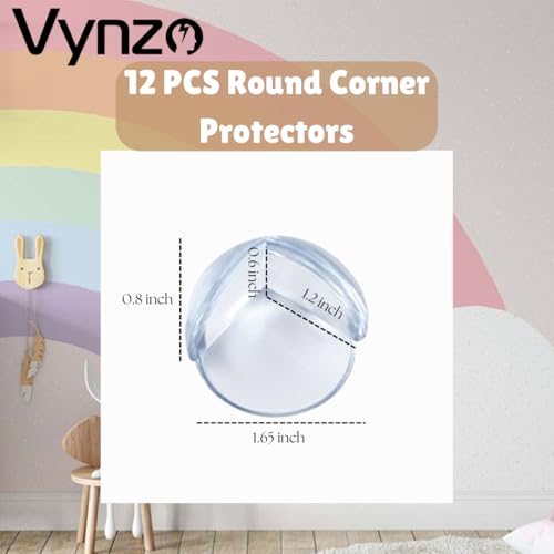 Image of 12 Pack Corner Protector Baby - Round-Shaped Baby Proofing Corners and Edges with Safety Bumpers, Soft Silicone Table Corner Covers Baby Safety, Baby Proof Corner Guards to Cover Sharp Furniture