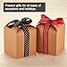 Brown Kraft Cookie Boxes with Lids & Ribbons (20 Pack) 6x5x5 Tall Square Gift Boxes for Mugs, Small Presents, Candles, Baked Goods, Candy, Fudge, Christmas, Decorative Food Packaging, Bulk, Empty