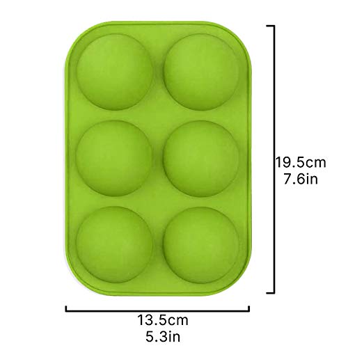 image for GBSELL 6 Holes Silicone Mold for Chocolate, Baking Mold for Making Hot