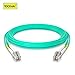 10Gtek Fiber Patch Cable - LC to LC OM3 10Gb/Gigabit Multi-Mode Jumper Duplex 50/125μm LSZH Fiber Optic Cord for SFP Transceiver, Aqua, 2-Meter(6.6ft)