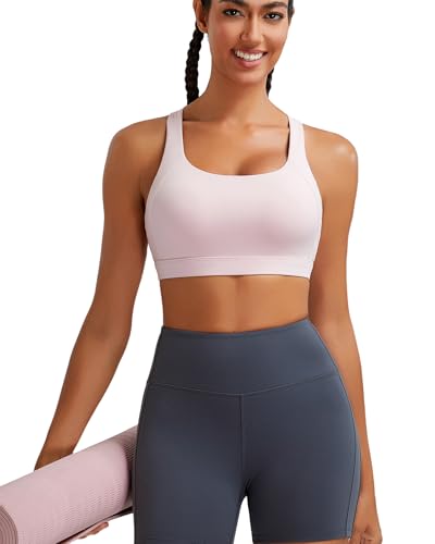 Image of RUNNING GIRL Sports Bra for Women, Molded Cup High Impact Sports Bras for Women with Sewn in Pads