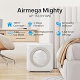 COWAY Air Purifier for Home Bedroom, USA Top Pick by Wirecutter, Energy-Saving Eco Mode, Powerful Air Purifiers for Smoke, Dust, Pollen, Pet, Odour, CADR 421 m³/h, AIRMEGA MIGHTY AP-1512HH (White) - Image 2