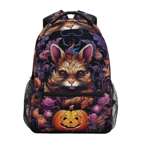 Sac à dos citrouille d'Halloween ergonomique pour soulager le dos des écoliers