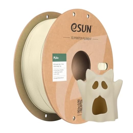 eSUN PLA+ Filament 1.75mm 1KG, 3D Printer Filament Dimensional Accuracy +/- 0.03mm, 1kg Cardboard Spool(2.2lbs) 3D Printing Filament, Fits for Most FDM 3D Printers,Bone White