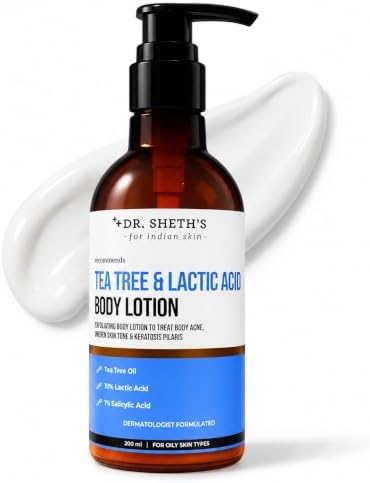 Dr. Sheth's Tea Tree & Lactic Acid Body Lotion, 6.76 Fl Oz/200ml