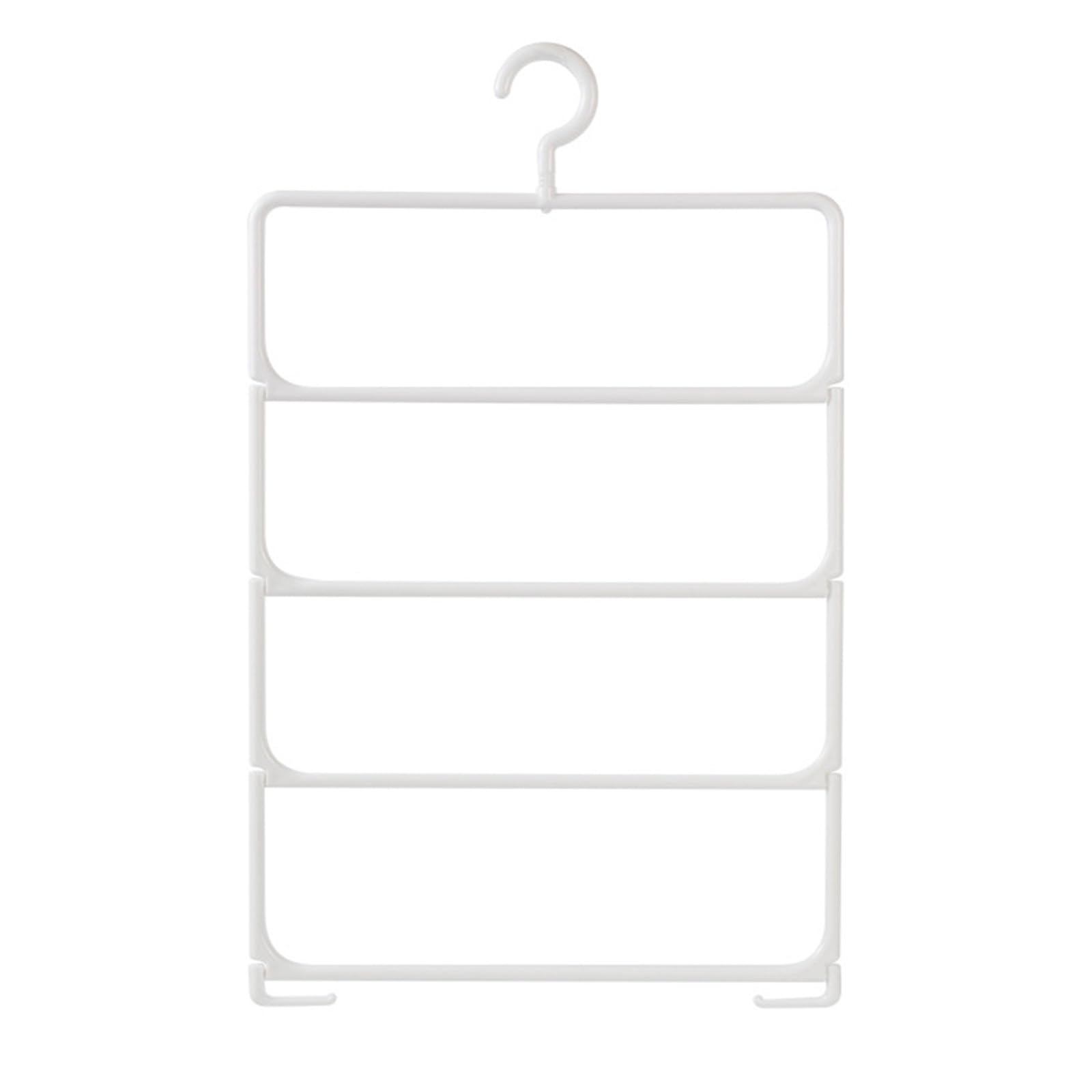Trousers Hangers Portable Multi-layer Trouser Rack Scarf Holder Skirt Space Saving(49.1cm)