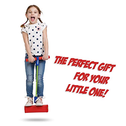 New Bounce Pogo Stick For Kids - Foam Pogo Jumper For Boys And Girls Ages 3 To 5 Years -100% Safe, Bouncy Toy For Toddlers, Squeaks With Each Hop #TOP1