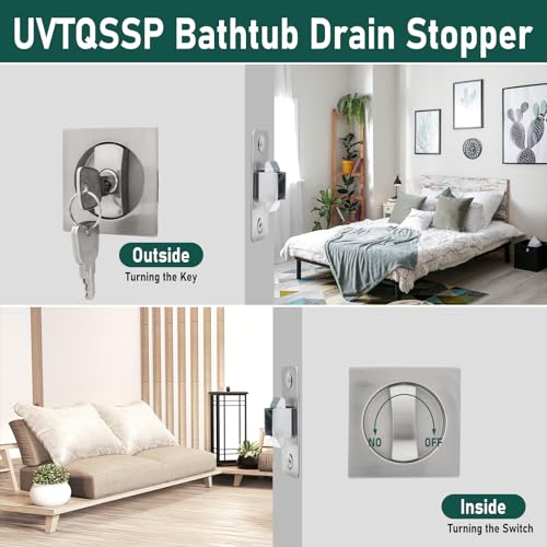 UVTQSSP Fechadura de bolso para porta de bolso, ferragens, fechadura de porta de bolso com chave de