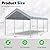 Quictent 10’x20’ Heavy Duty Carport Car Canopy Galvanized Car Boat Shelter with Reinforced Steel Cables-Silver Gray