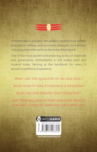 Arthashastra By Kautilya - A Masterpiece On Economic Policies | Ancient Indian Political Philosophy | Hindu Spiritual Wisdom | Timeless Teachings | Practical Guidance [Paperback]