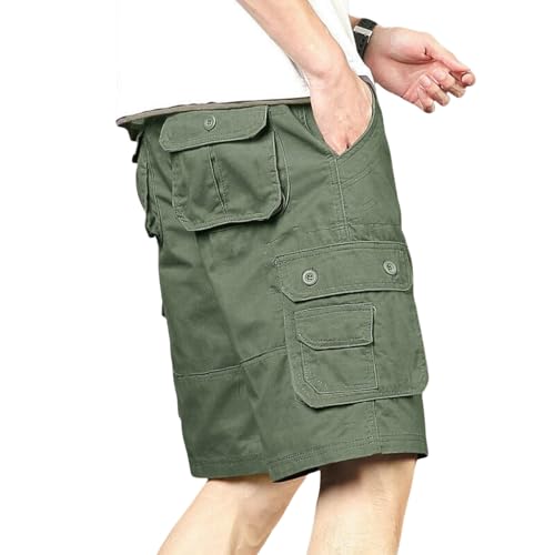 Short d'été décontracté homme léger bermuda cargo plusieurs poches coton