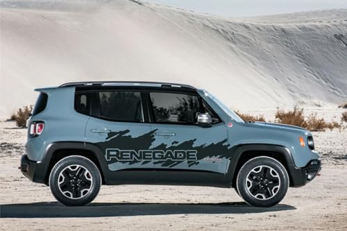 YDIOWBKLO Car body side door sticker Splash Graphic Vinyl Decal Reflective Sticker,For Jeep Renegade Car Accessories