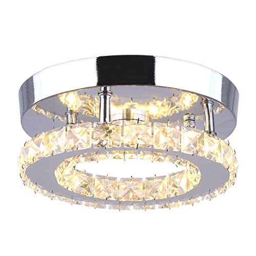 Dixun Modern Mini Led Chandelier Semi Flush Mount Crystal Lighting Ceiling Crystal Lamp