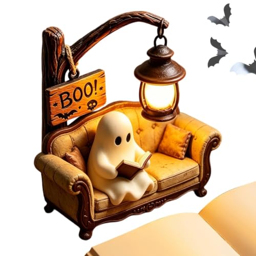 Lámpara de lectura de fantasmas para crear un ambiente acogedor en tu estantería y salón