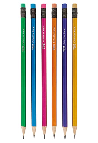Lapis Preto Redondo Tris Collection Metal Cores - Pote com 72 Summit, Multicor, 634128