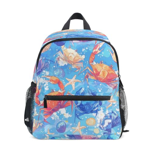 Sac d'école maternelle ergonomique avec étoiles de mer pour soulager le dos de l'enfant