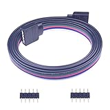 cable rgb snes Adecuado para 10mm de ancho y 12mm de ancho SMD 5050 RGBW/ RGBWW tira de luces LED. Material: aislamiento del PVC (afuera), hilos de cobre puro estañados (adentro).