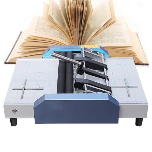 Hydravex Máquina encuadernadora de folletos A3, máquina plegadora de folletos para Aviones, máquina Grapadora Multifuncional, máquina de producción de Libros de Oficina para Documentos de Oficina