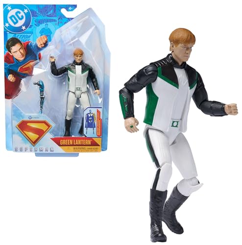 DC Comics, SUPERMAN, Green Lantern, 15-cm Action Figure, Authentic SUPERMAN Movie Styling, Super Heroes Kids’ Toys For Boys and Girls Aged 4 and Up
