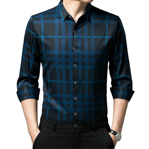 Chemise à manches longues pour homme idéale pour le bureau et les sorties décontractées