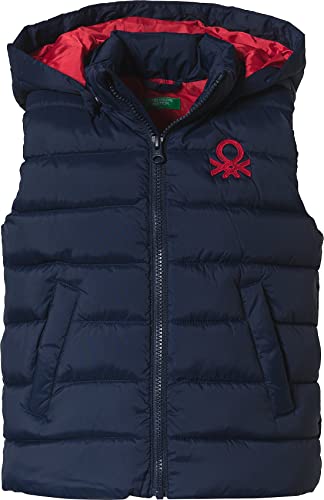 United Colors of Benetton Chaleco 2WU0GJ003, Azul Oscuro 252, 82 para Niños