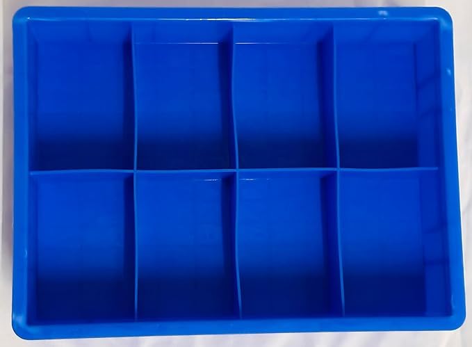 Amazon.co.jp: 部品収納ボックス [8仕切り] 青プラスチック製 [8区画