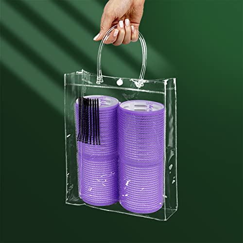 Jumbo Size Ceramic Thermal Hair Roller Sets, Self Grip, Salon Hair Dressing Curlers, Hair Curlers Purple (2 Inch 4 Pack) #TOP2