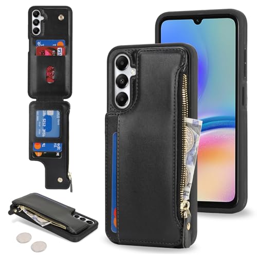 Étui pour Galaxy A05S avec porte-cartes résistant pour éviter les rayures