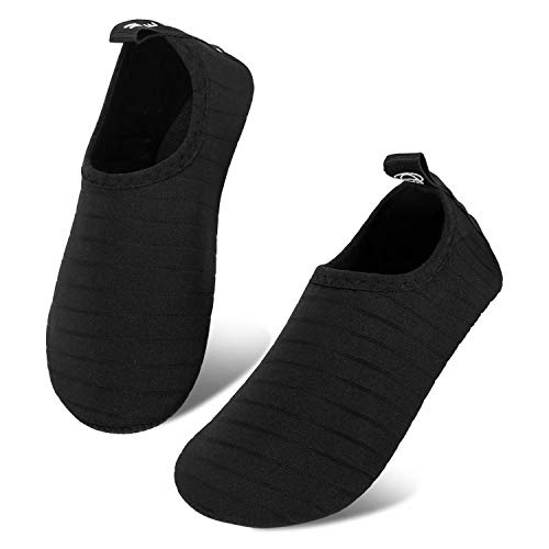 Toddler Kids-Water-Shoes Lightweight Non-Slip Aqua-Socks Swim-Shoes for Beach-Pool Walking for Boys Girls(TW/Black,20/21)