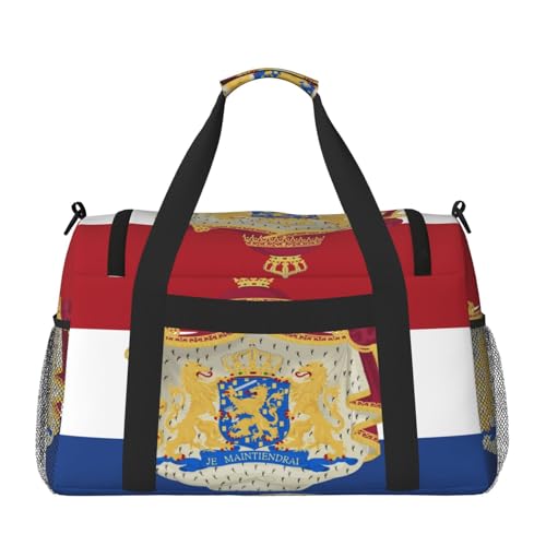 Flag Of Netherlands Travel Duffel Bag Large Foldable Waterproof Overnight Bag For Beach Swim Bags Pool Sports Gym2