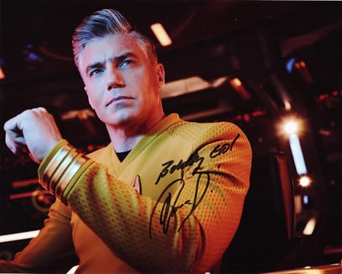 Anson Mount signed autographed 8x10 Photo Star Trek Strange New Worlds Capt Pike