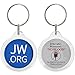 Jw.org No Blood Double Sided Key Chain for Jehovah's Witnesses-Round-20 Pack, Spread the message,Great gift for JW.ORG