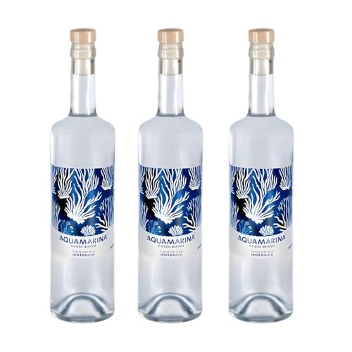 AQUAMARINA COSTA BRAVA - Agua de Mar ISOTÓNICA - 100% Natural, Sin aditivos, Rica en Minerales, Microfiltrada en frío | Ideal para beber y cocinar (3 botellas de 750ml)