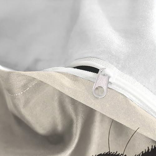 Housse de couette chat noir en microfibre résistante parure de lit de qualité supérieure - 8