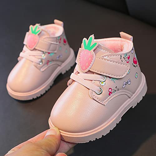 Cute Boots for 0 to 5 Years Fashion Children's Fashion Boots Girls' English Single Boots Fruit Printing Cotton2