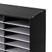 Silencear PVC Adjustable Literature Organizer, 32 Compartments Office Mailbox Countertop Literature Organizer Desktop with 2 Drawers for Office Home School, 39.4 x 12 x 25.2in, Black