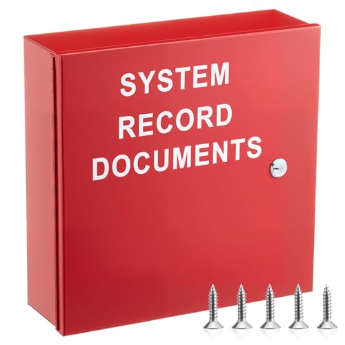 Document Storage Locking Cabinet with Keys 12x12 Red