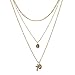 ACC PLANET Gold Cross Pendant Necklace 14K 18K Gold Plated Figaro Box Chain Choker Valentine's Day Couples Gifts Vintage Layered Necklace for Women (14K Gold Plated Necklace)