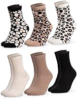 Occulto Damen Leo Socken 6er Pack (Modell: Leonie), Baumwollsocken Beige Mix 39-42
