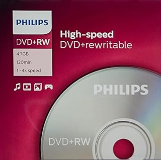 Philips DW 4 S J 05 °F/10 DVD + RW 4.7GB Data/120 Min Video 4x High-Speed, Pack of 5