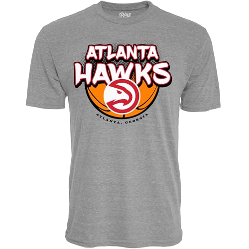 Atlanta Hawks NBA Officially Licensed Tri-Blend T-Shirt Heather Gray, Large