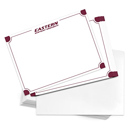 Desert Cactus Eastern Kentucky University 10 Pack Notecards Stationery Cardstock EKU Colonels Includes Envelopes Memo Party Thank You (Notecard 4b)