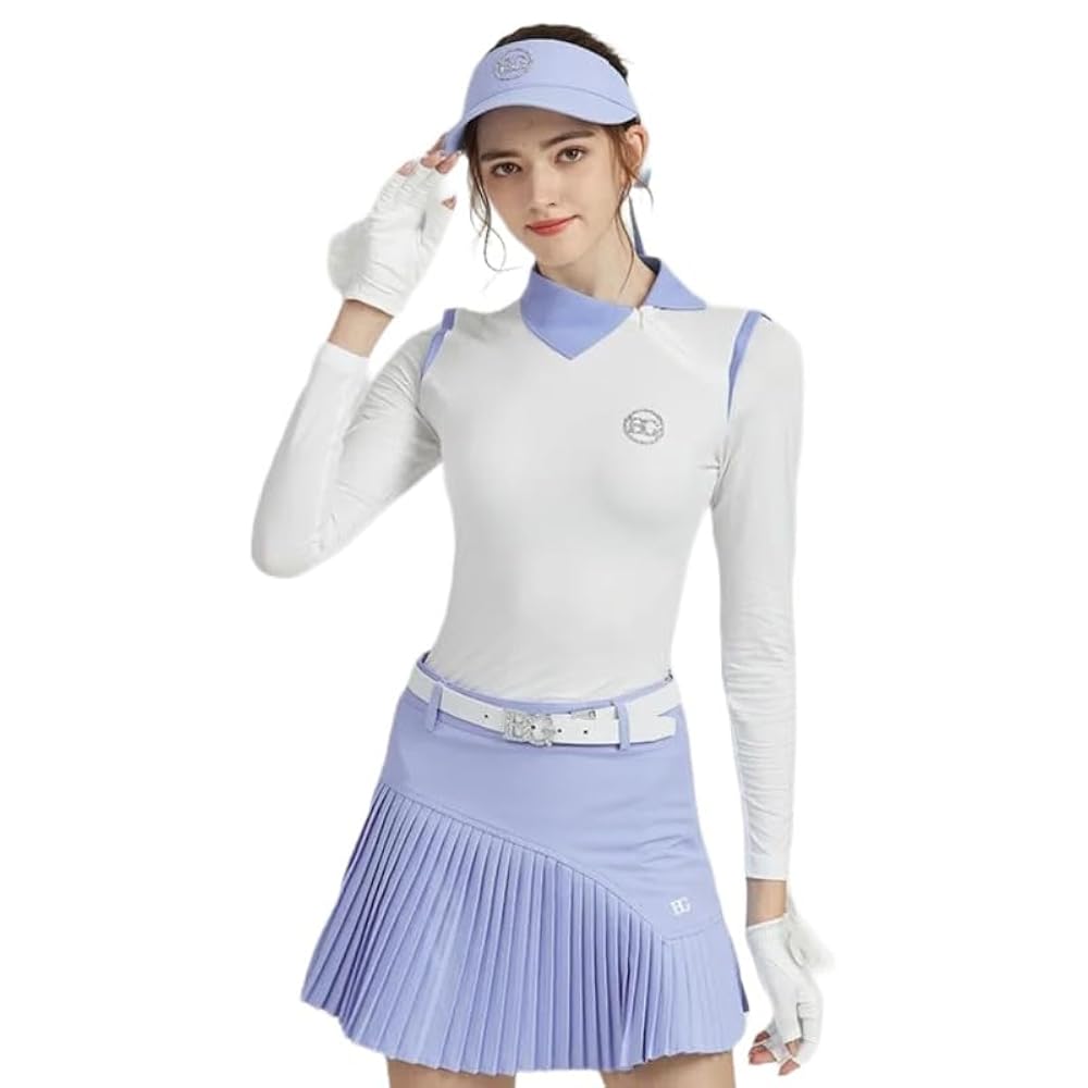 韓国ゴルフウェア　スカート 韓国ゴルフウェア Aライン レタリング ショート丈 スカート