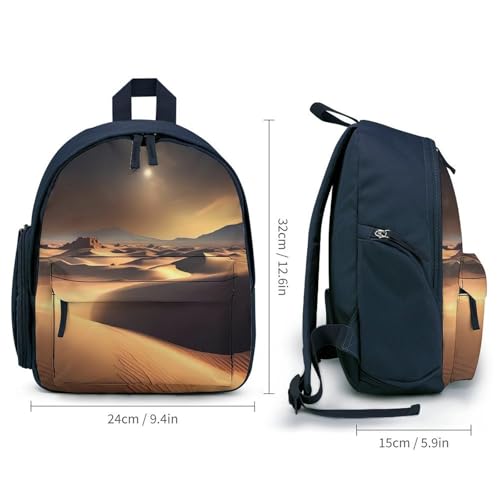 Sahara Desert Backpack for Men Women, Durable Small Bookbag Lightweight Daypack for Travel, Hiking, Blue-style2