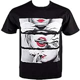 Sexy Girl Rolling Blunt Men's T Shirt Black XXL